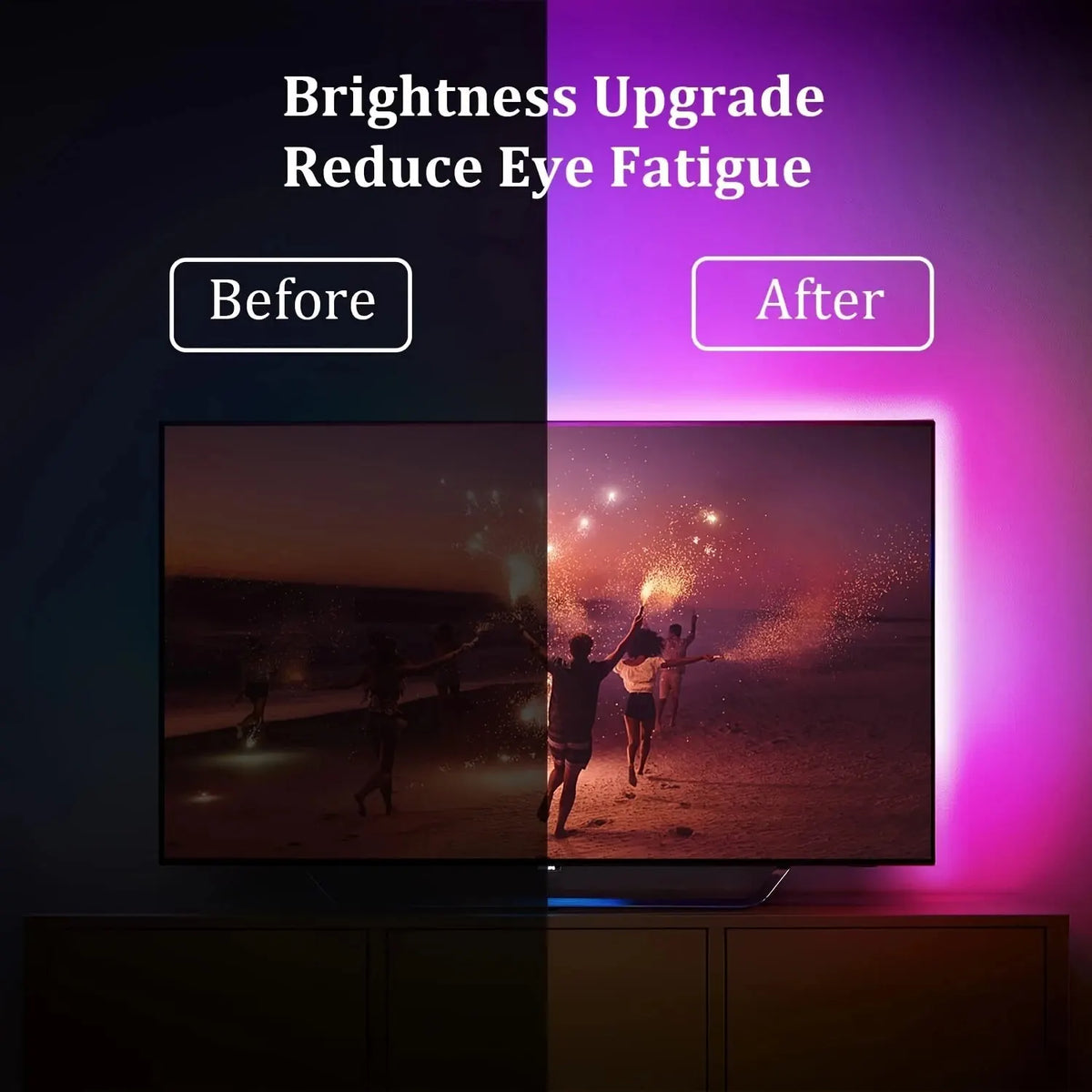 Tira LED RGB para TV — Luz Ambiental Instantánea