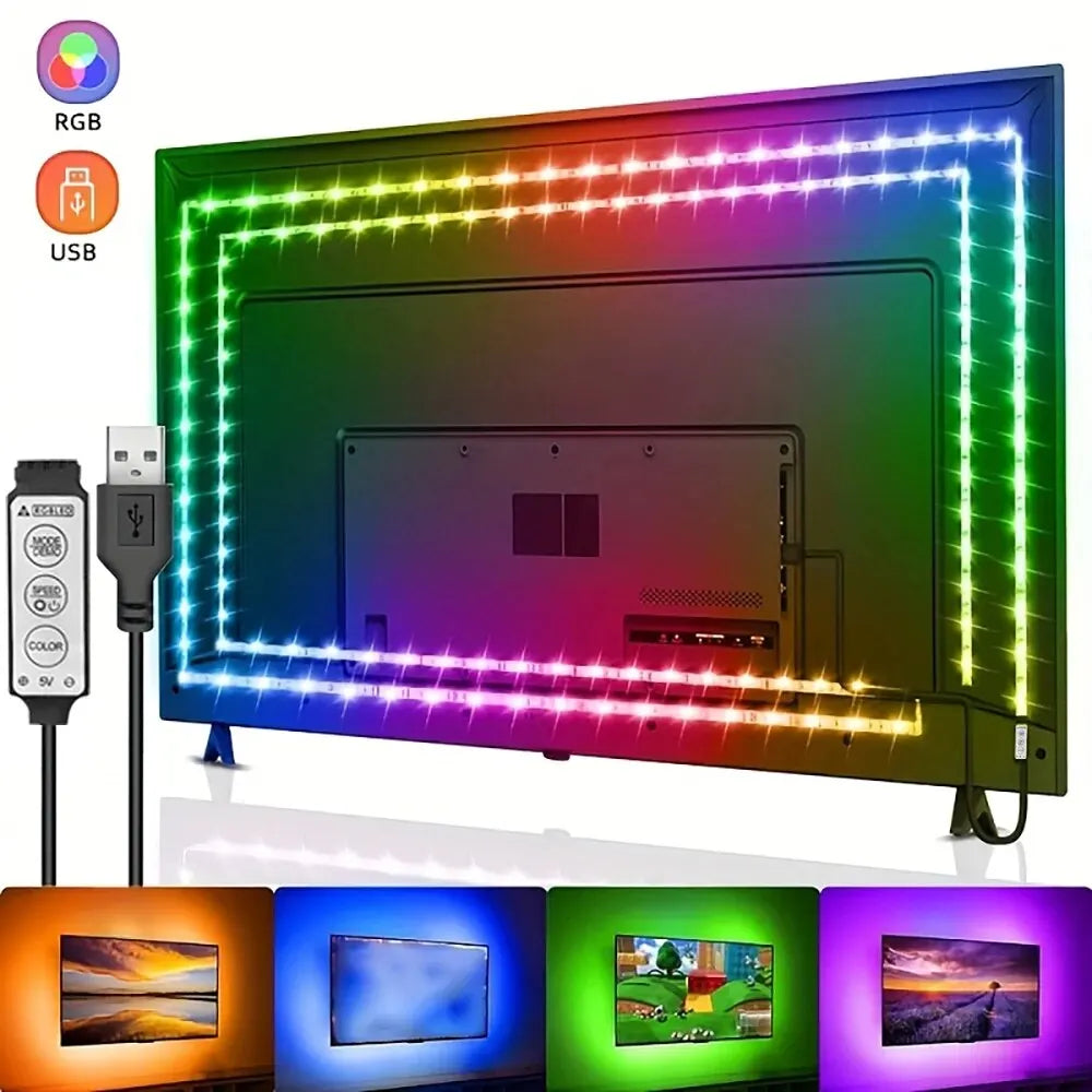 Tira LED RGB para TV — Luz Ambiental Instantánea
